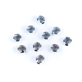 10PCS For about 5mm leather antique silver tree beads for Jewelry supply Findings -D-5-5-264