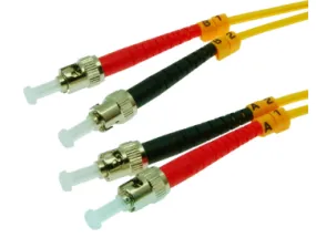 1m ST-ST Duplex Singlemode 9/125 Fiber Jumper Yellow