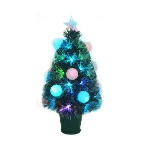 2 Foot Fibre Optic Christmas Tree Artificial - Fibre Optic Multicoloured