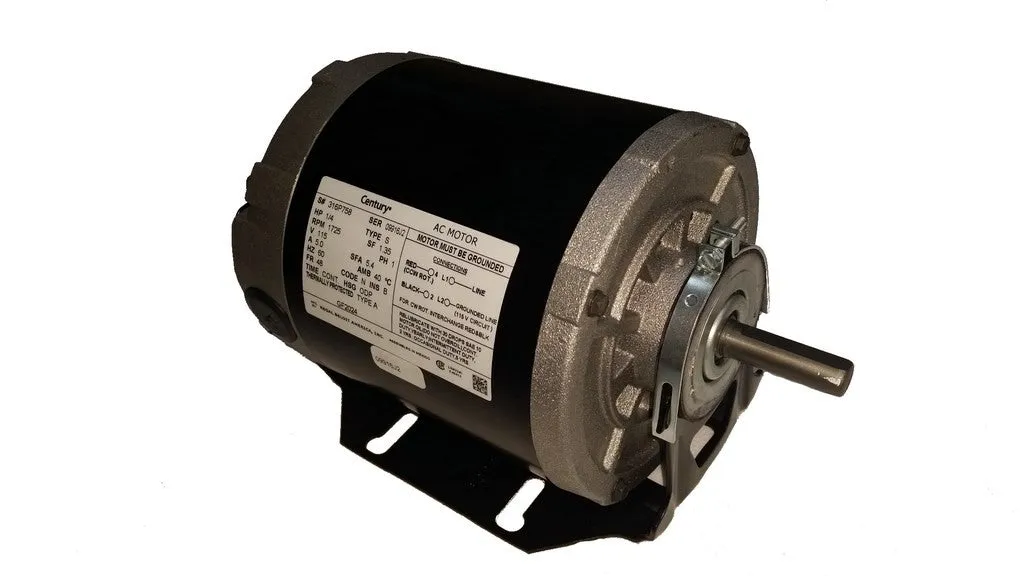 48 Frame Motor;  115V, 1/4 HP, 1725 RPM, 1 Speed, GF2024