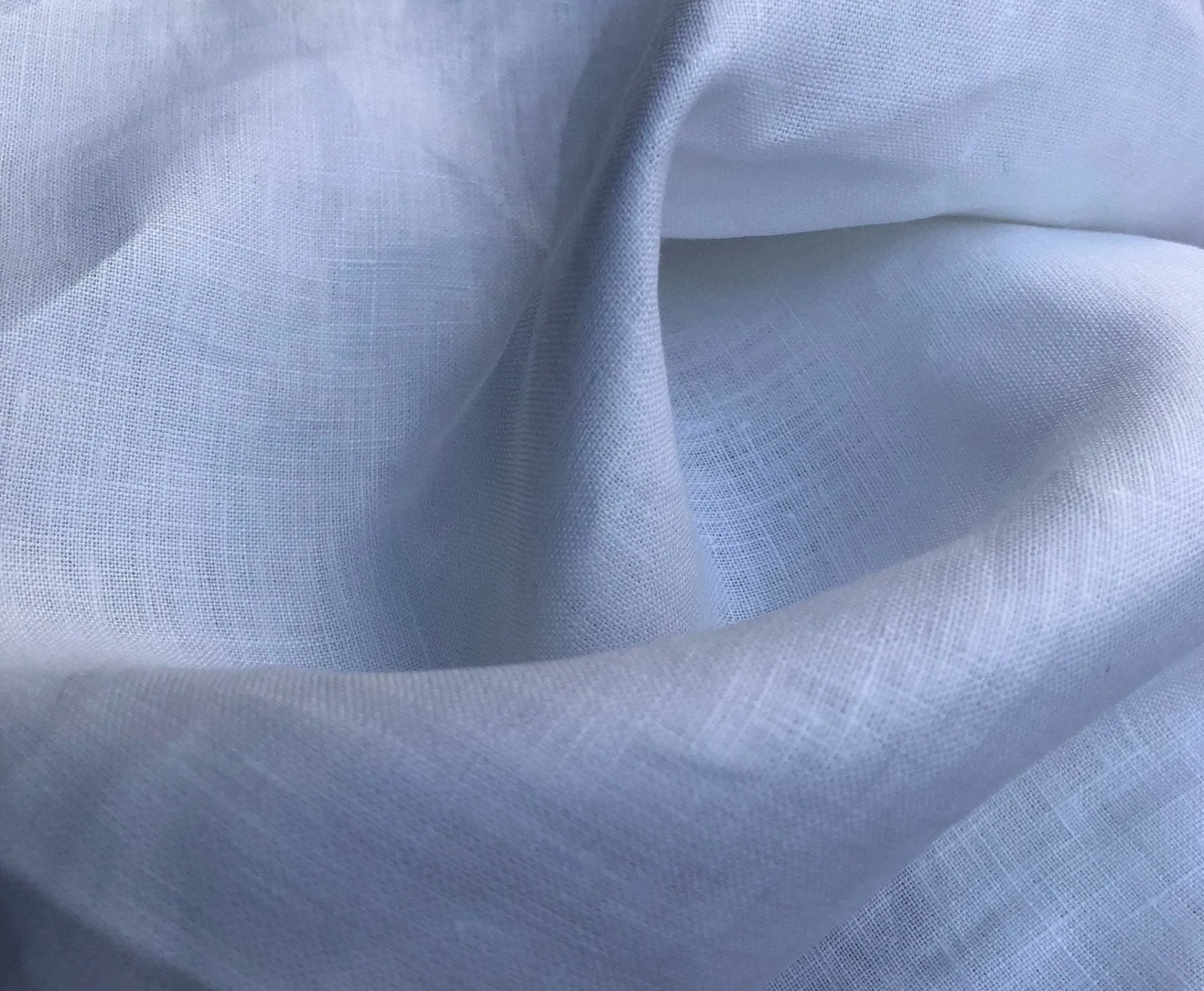 58" 100% Linen Flax 6 OZ Optic White & Black Light Woven Fabric By the Yard