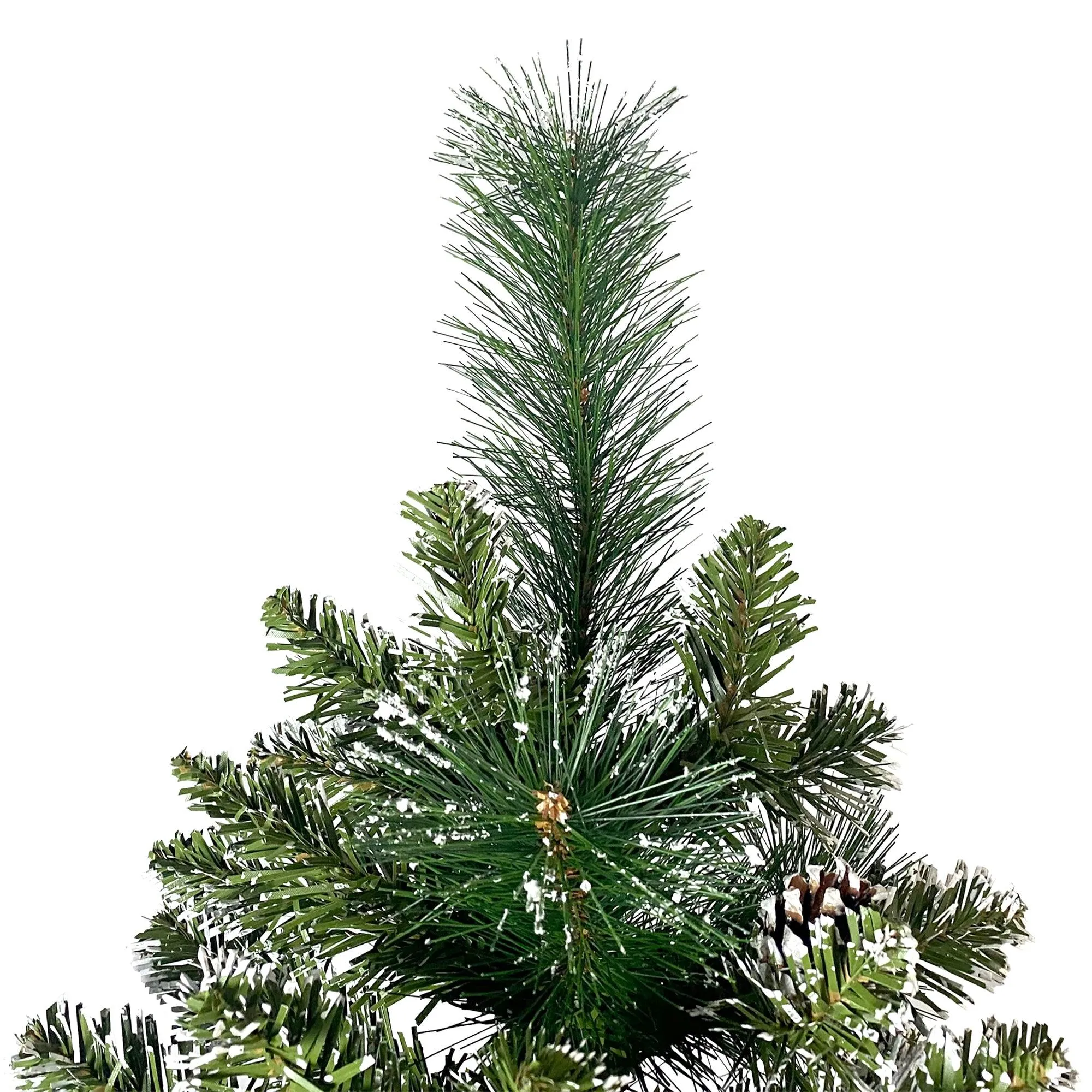 7.4ft Christmas Tree, Decorated with 65 Pine Cones and Realistic over 1300 Thicken Tips, Hinged, Easy Assembly, for Indoor and Outdoor Use