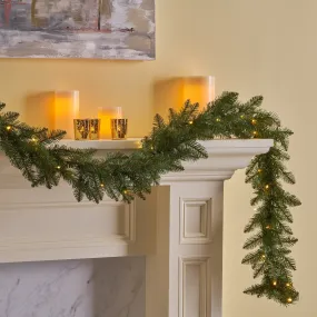 9-foot Fraser Fir Pre-Lit Warm White LED Artificial Christmas Garland - NH993703