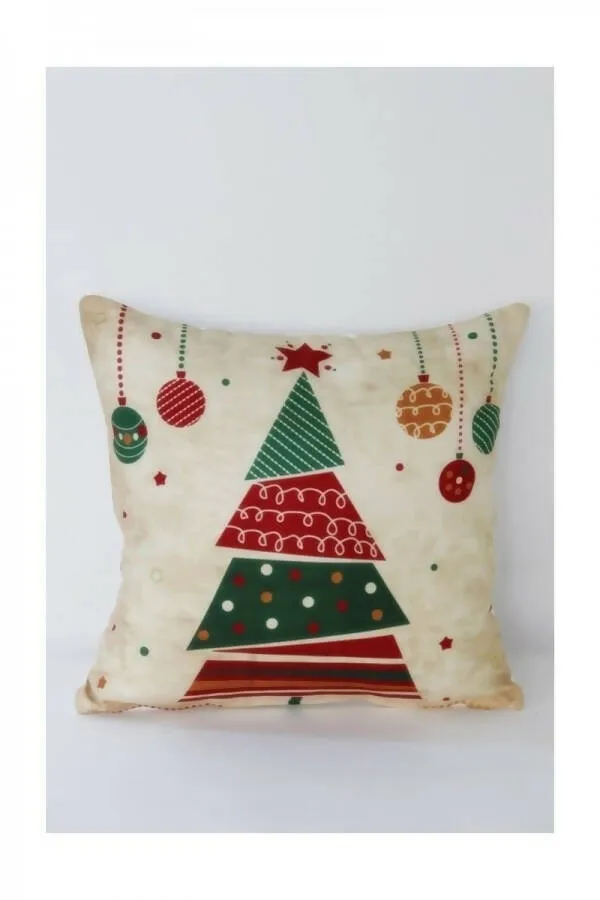 Abstract Christmas Tree Pattern Pillow Cover, Holiday Decorating