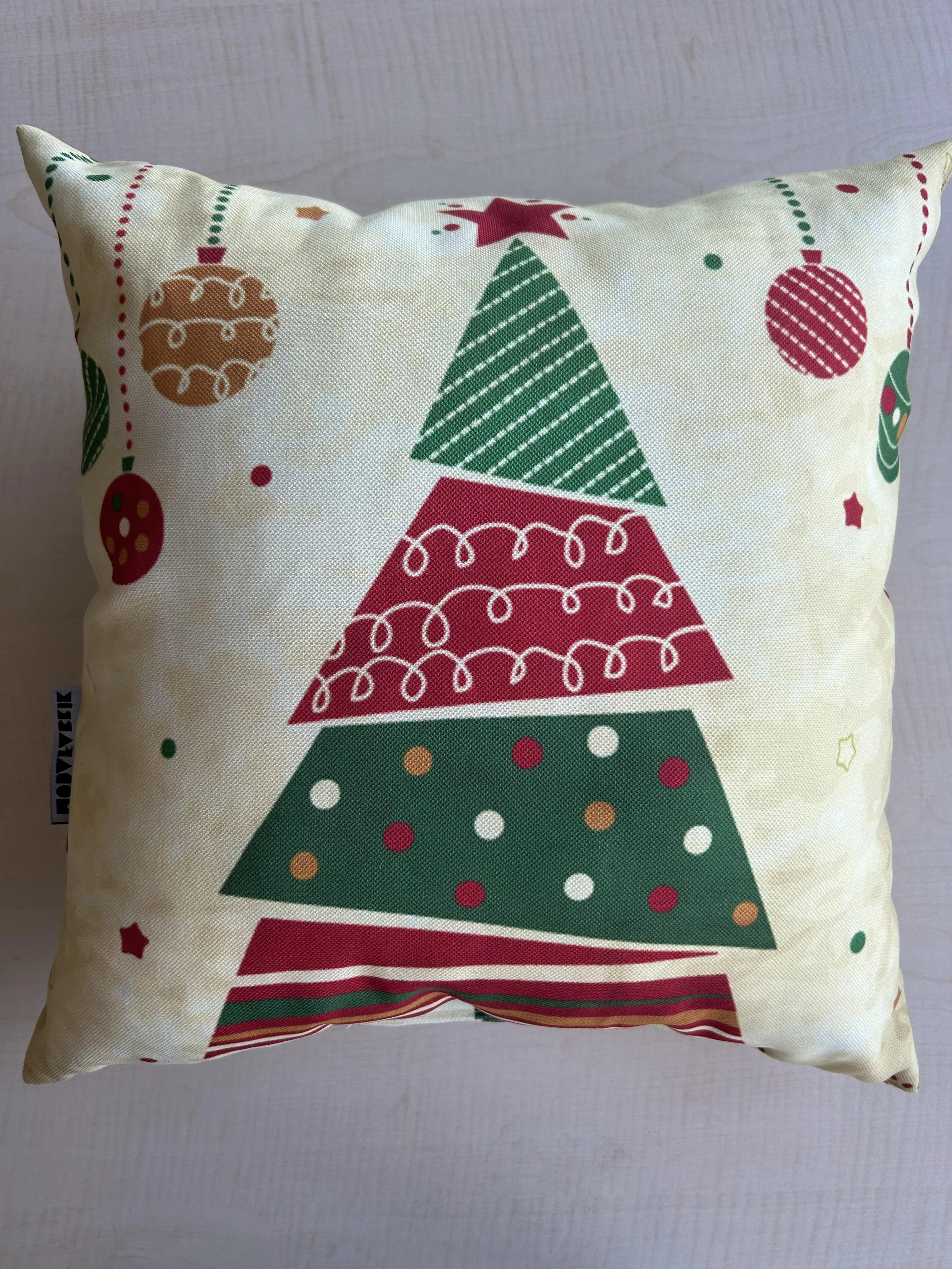 Abstract Christmas Tree Pattern Pillow Cover, Holiday Decorating