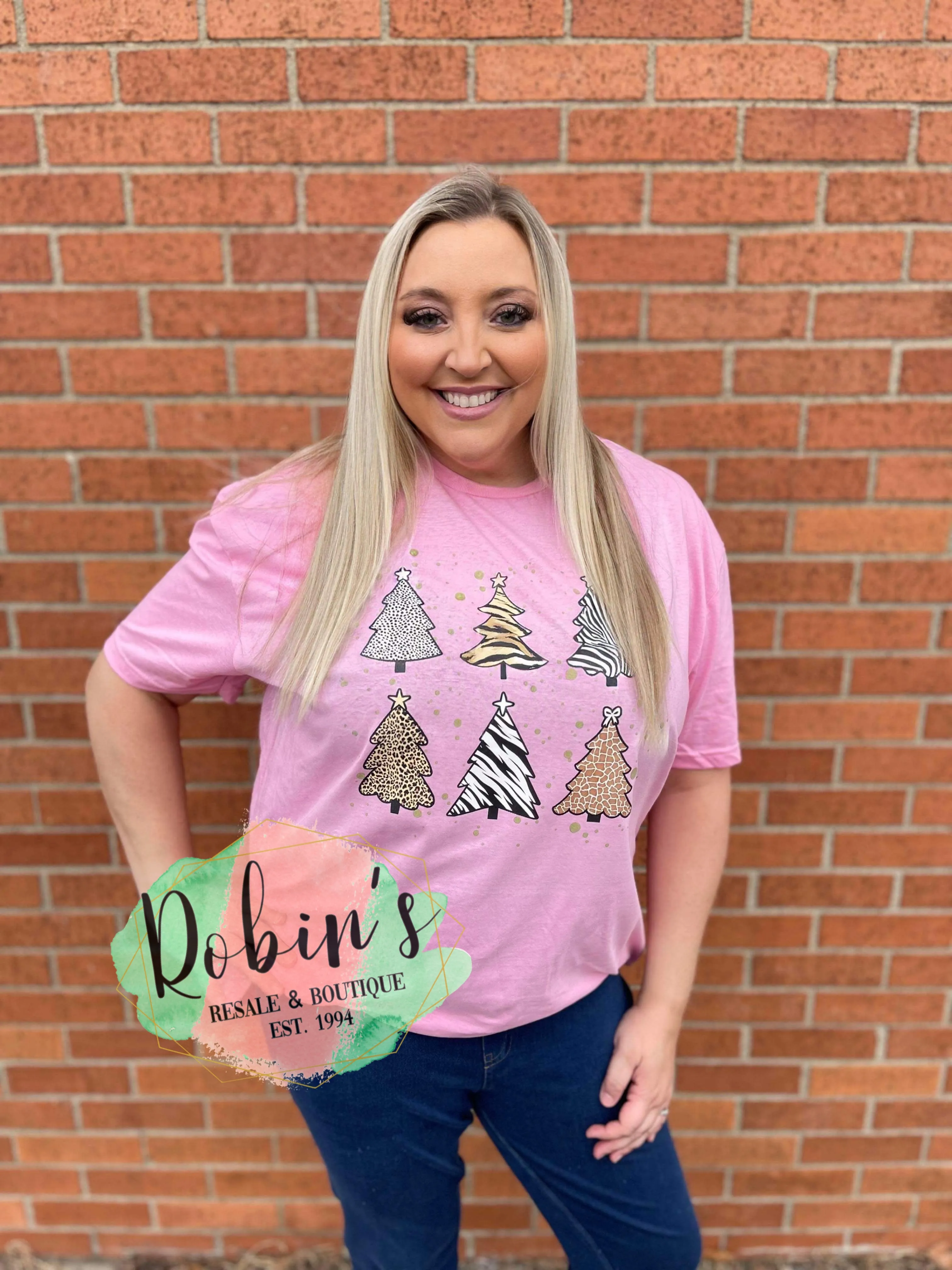 Animal Print Christmas Tree Tee