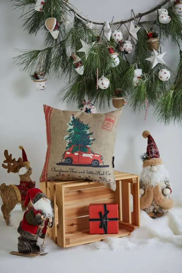 Antique Car Pattern Pillow Cover, Holiday Decorating