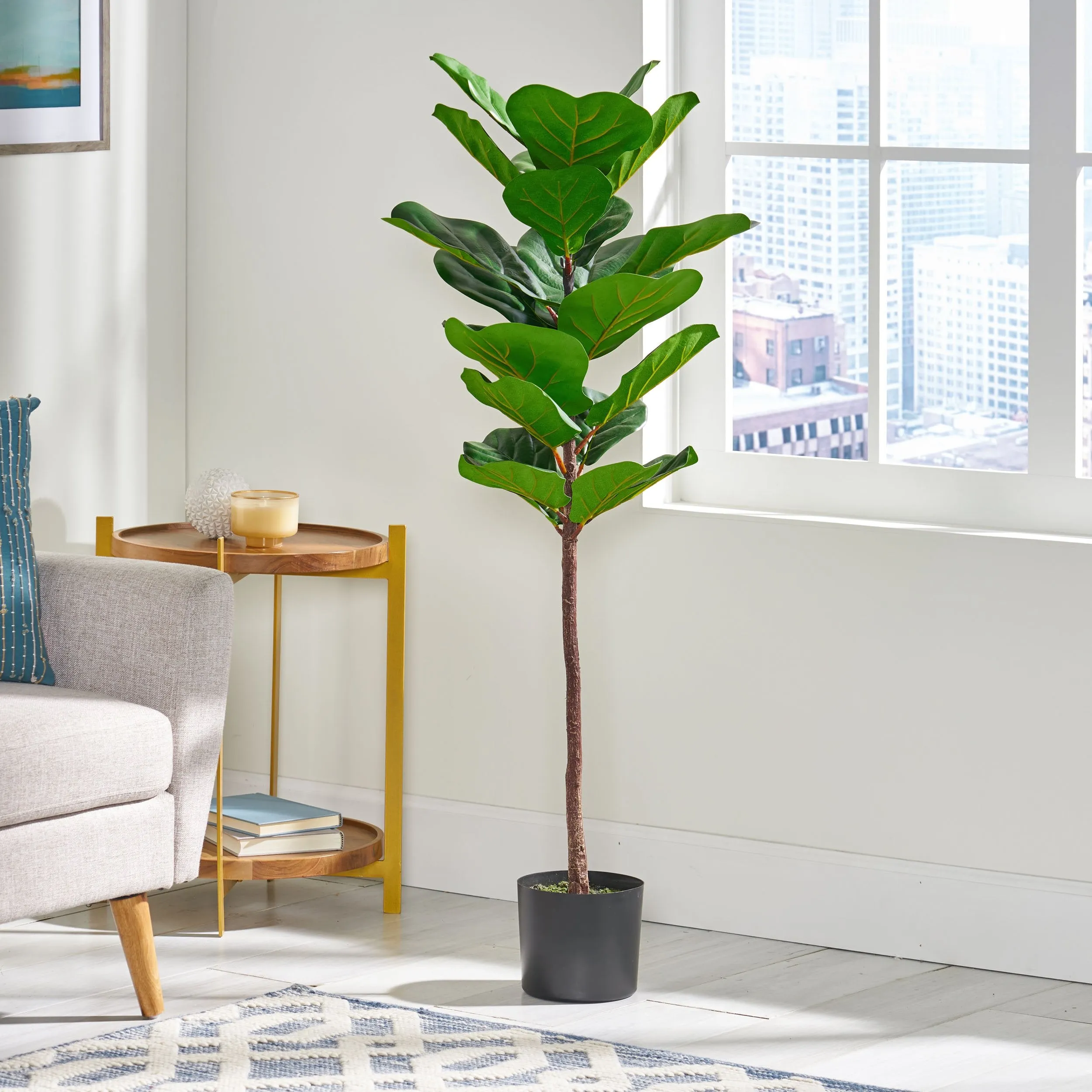 Artificial Fiddle-Leaf Fig Tree - NH347313