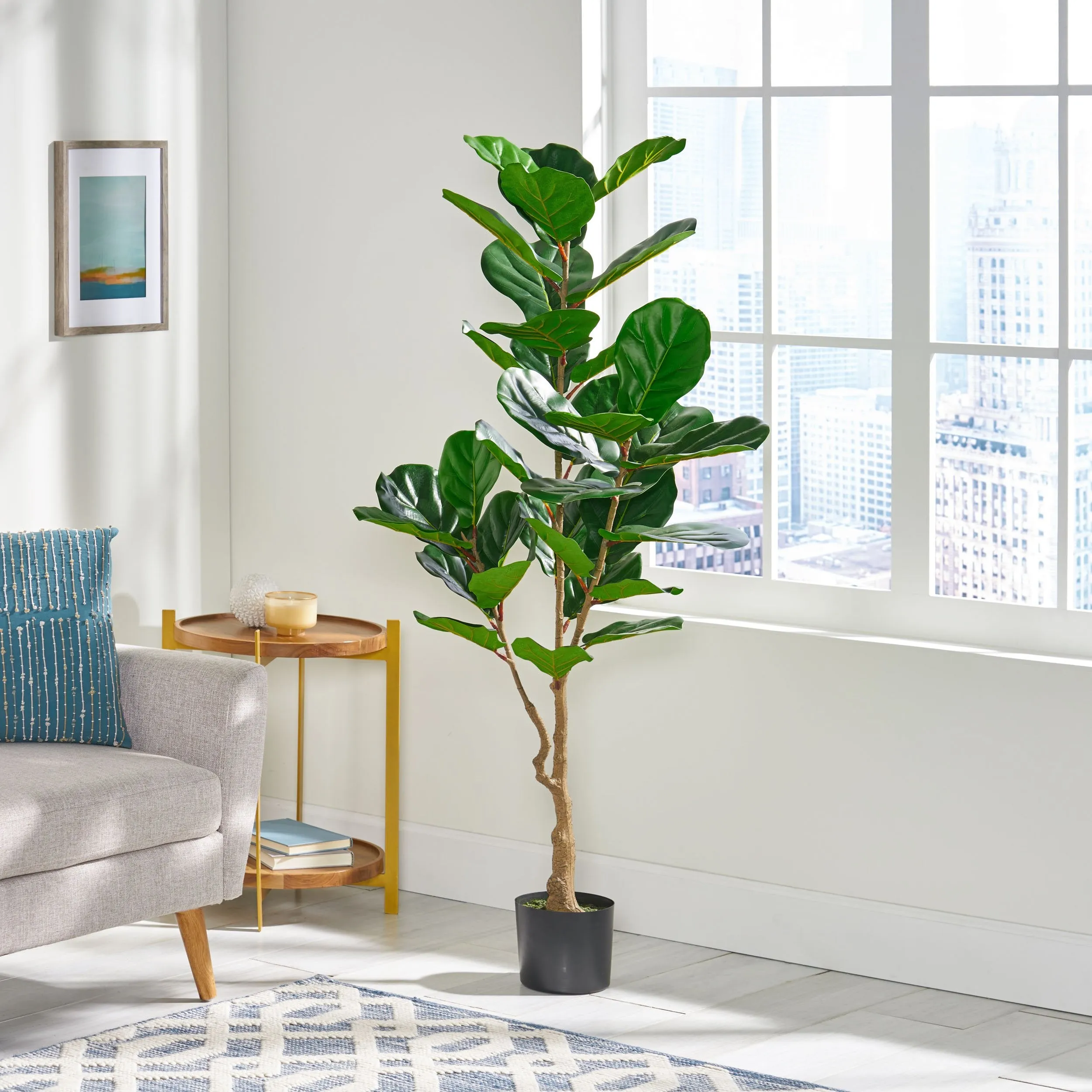 Artificial Fiddle-Leaf Fig Tree - NH347313