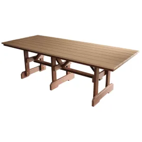 Bar Rectangle Table with Umbrella Hole - 9ft Length