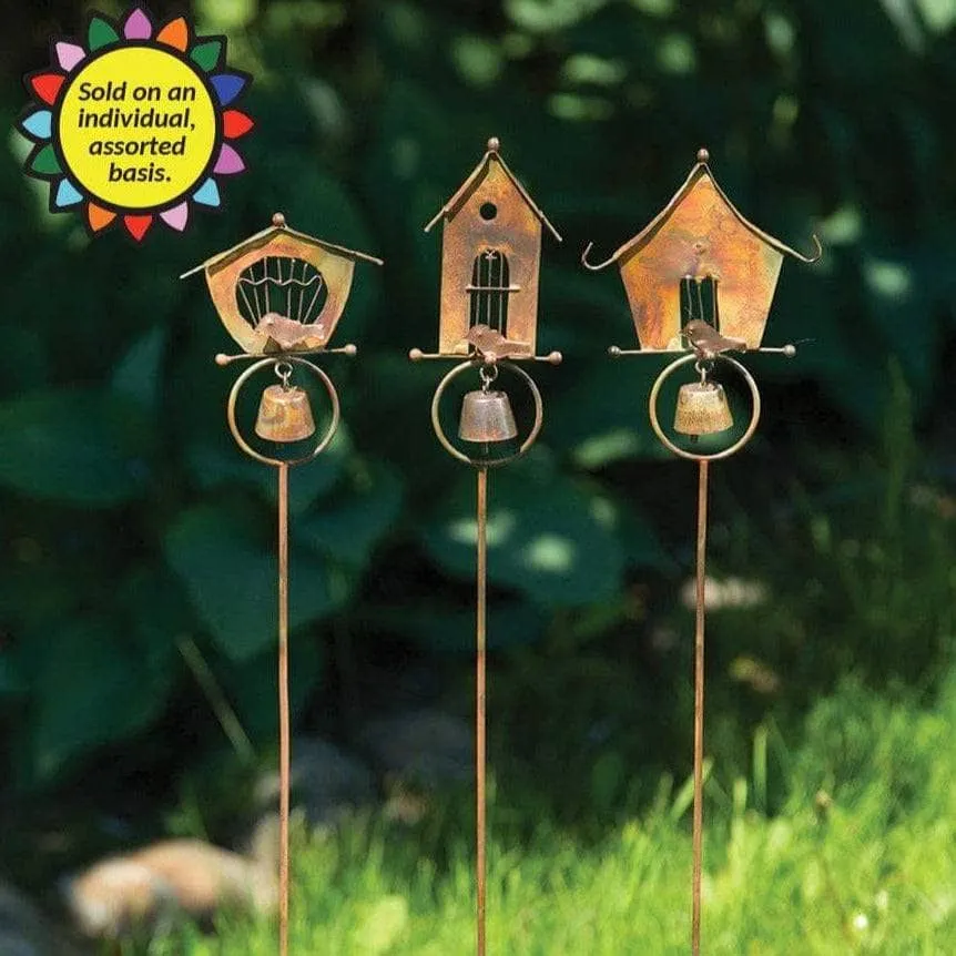 Bird House Garden Decor Stakes