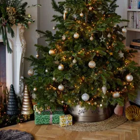 Bronze Holly Cut Out Christmas Tree Skirt