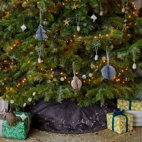 Brown Velvet Christmas Tree Skirt