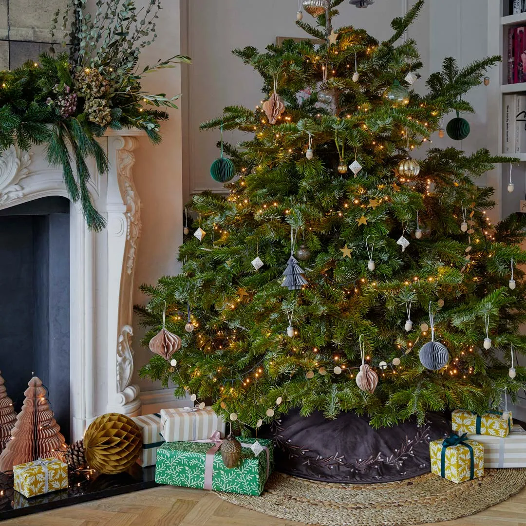 Brown Velvet Christmas Tree Skirt