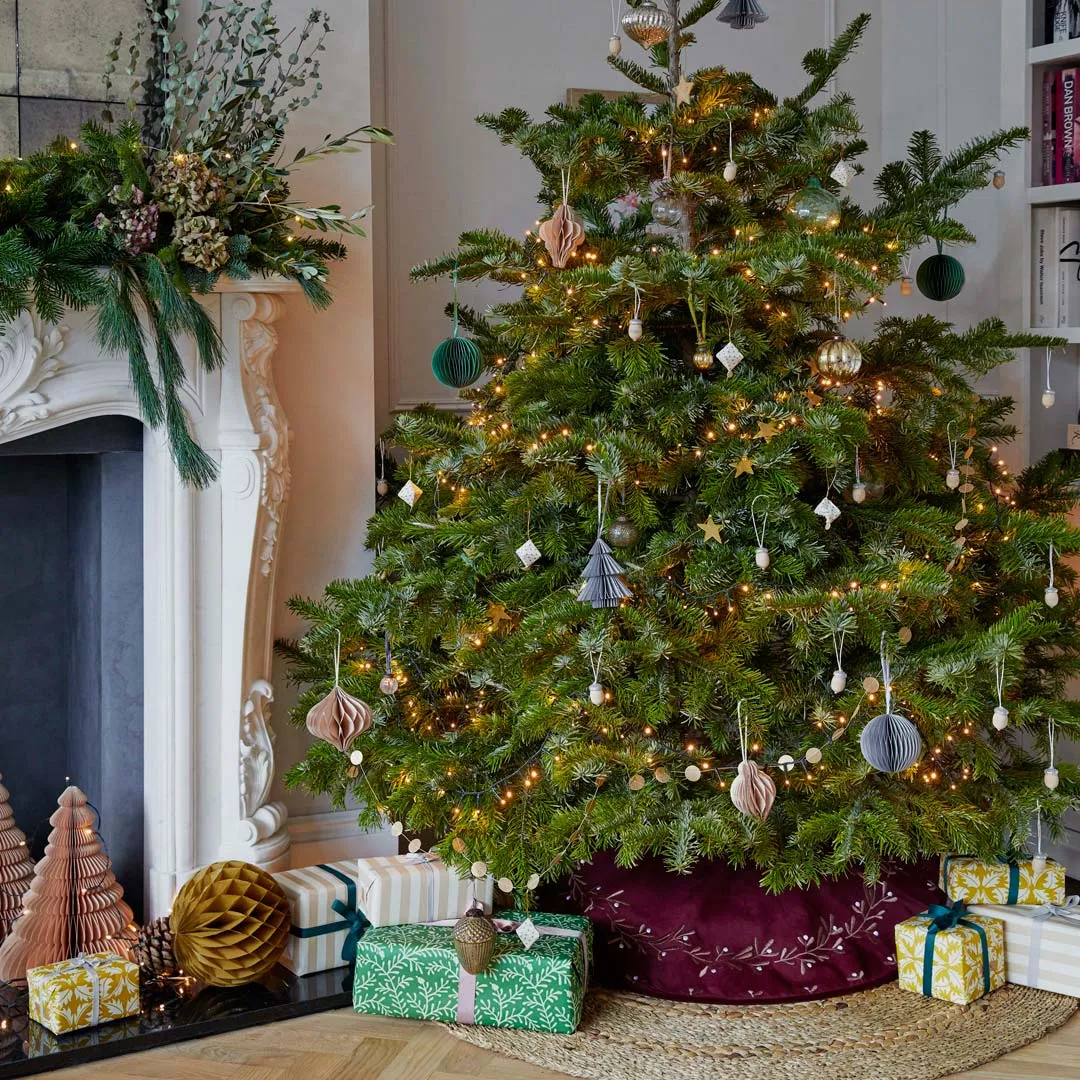 Burgundy Velvet Christmas Tree Skirt