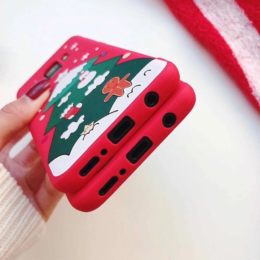 Christma phone case For Samsung Galaxy S8 S9 Plus Note 9 8 A5 2017 silicone protective Cover For Samsung A6 A7 A8 2018 Plus Case