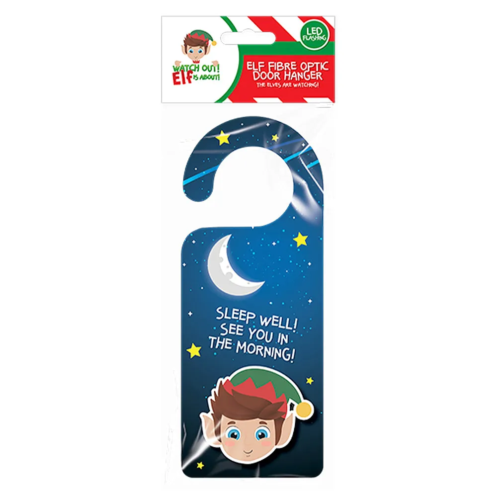 Christmas Elf LED Light Fibre Optic Door Hanger