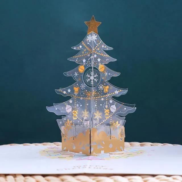 Christmas Tree 3D Pop Up Greeting Cards