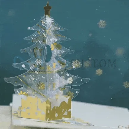 Christmas Tree 3D Pop Up Greeting Cards