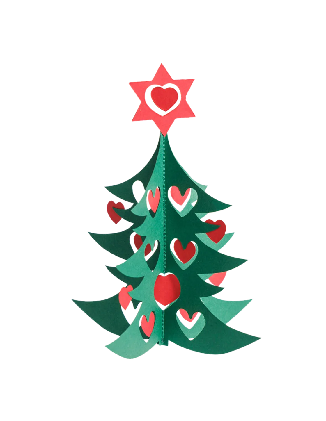 Christmas Tree Hearts Mobile