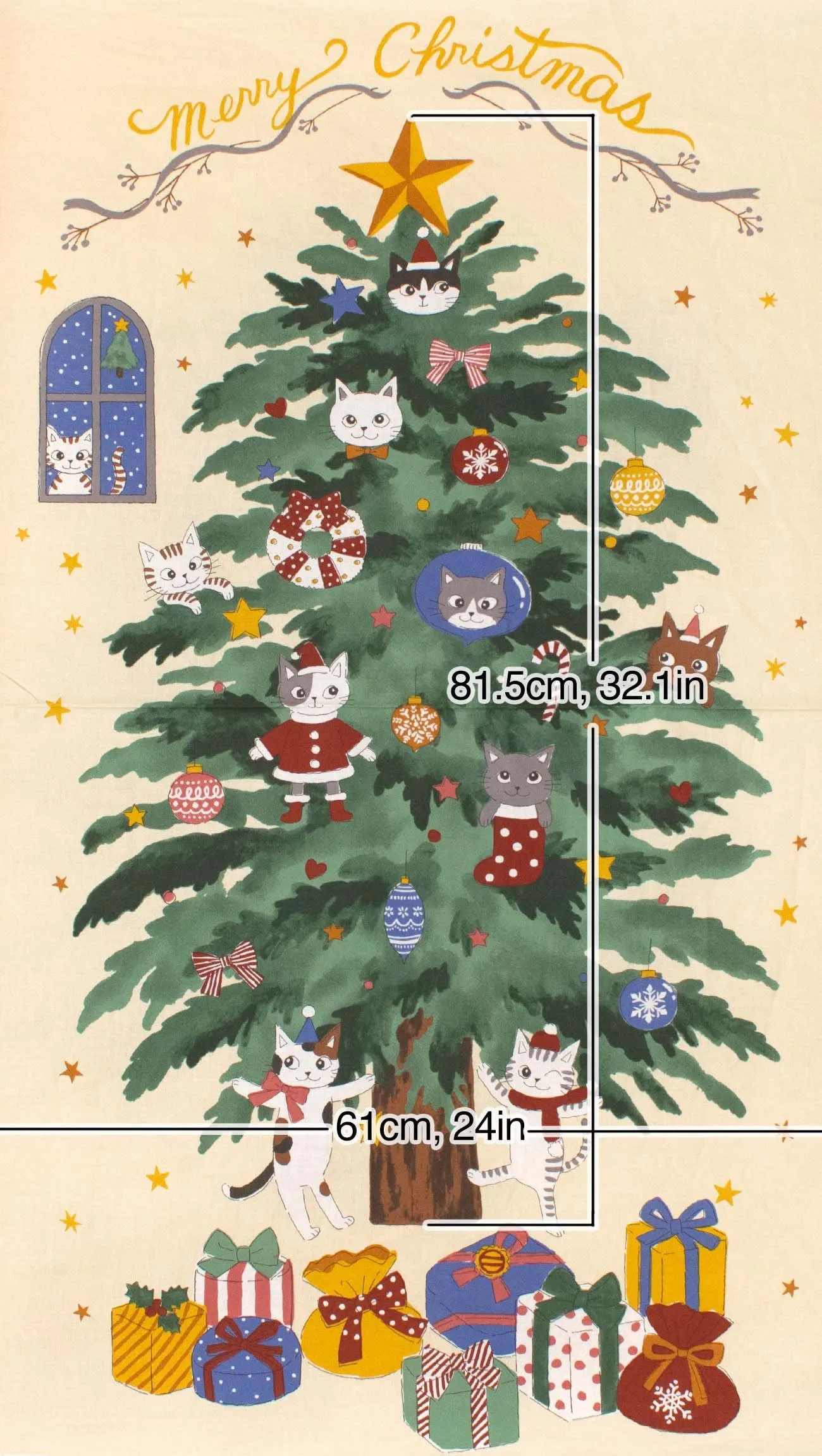 Christmas Tree Kitties Panel