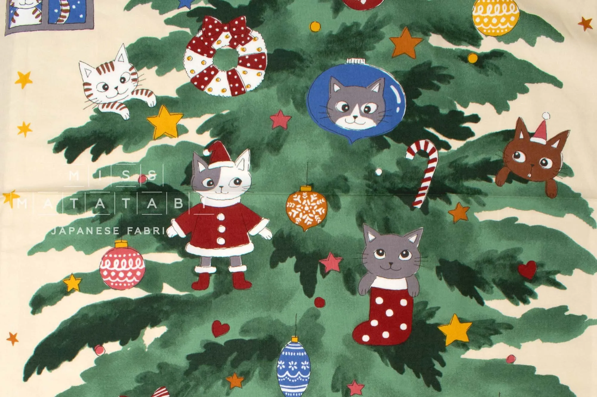 Christmas Tree Kitties Panel