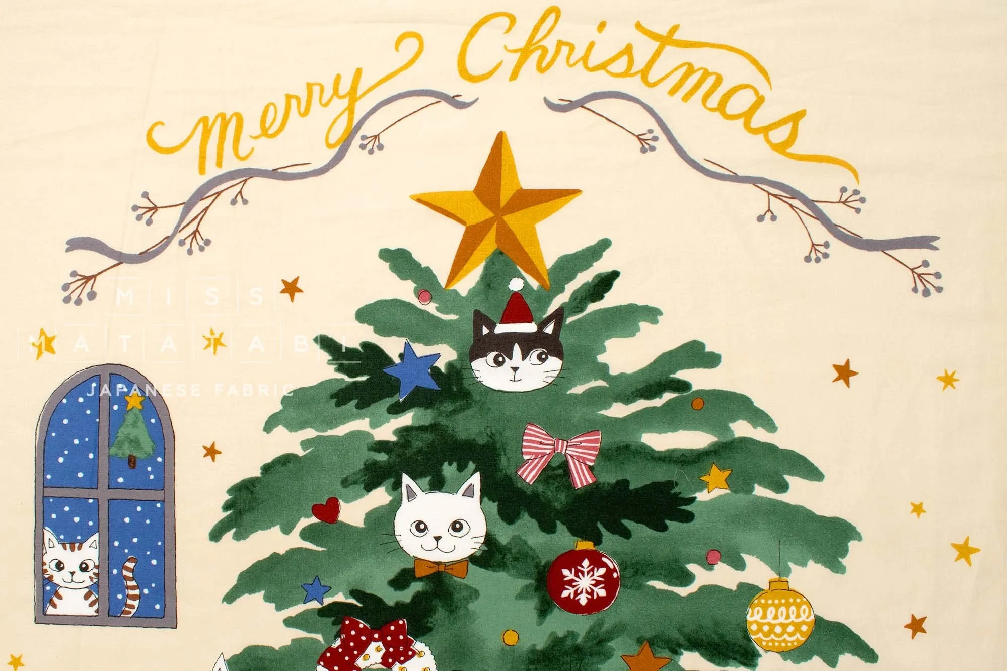 Christmas Tree Kitties Panel