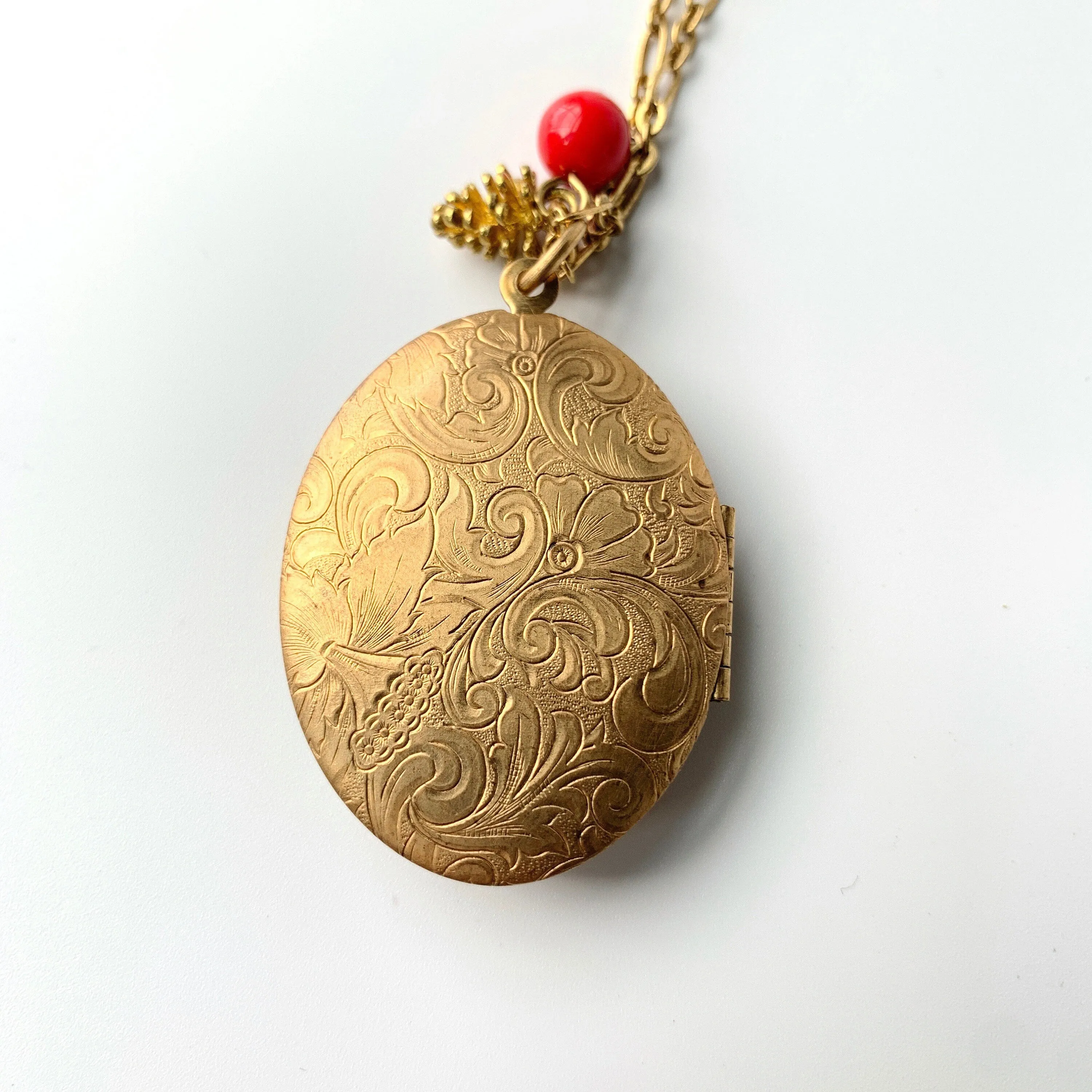 Christmas Tree Locket Necklace