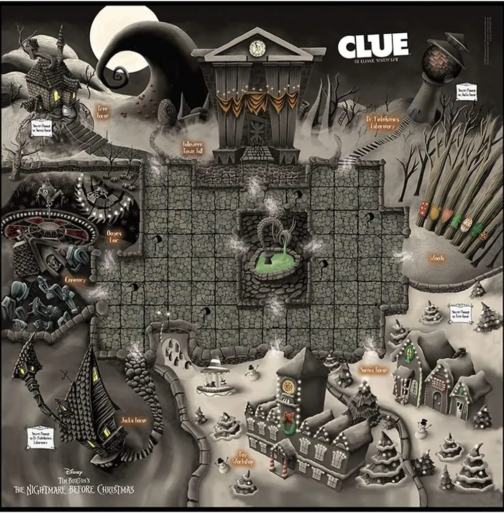 Clue Disney The Nightmare Before Christmas Tim Burton’s Mystery Edition Board Game