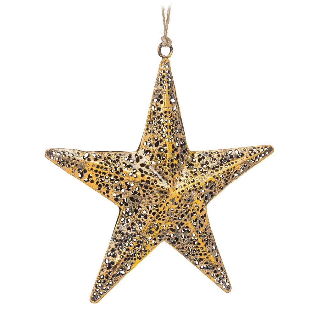 Cutout Gold Star Ornament