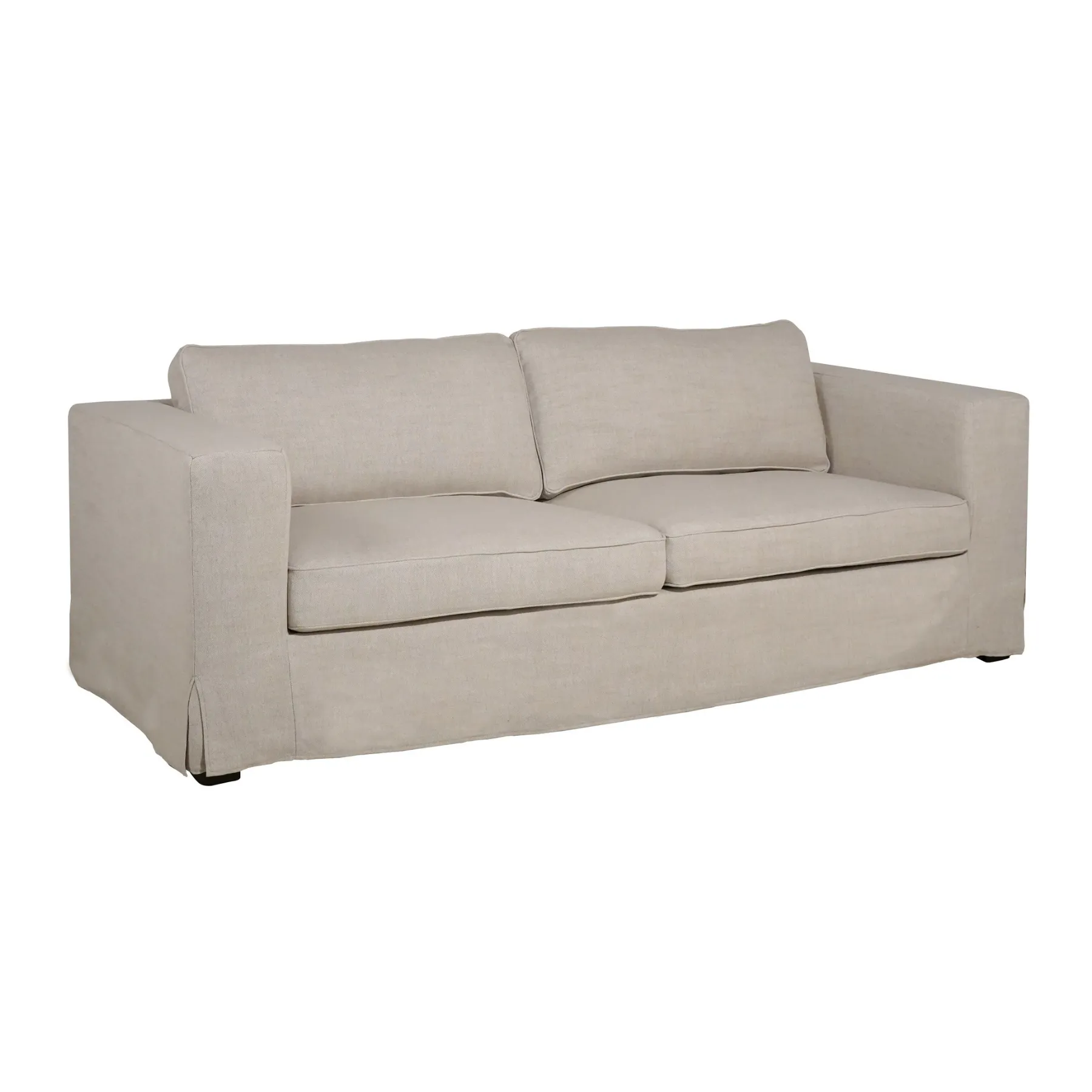 Denver 86" Natural Linen Slipcover Sofa