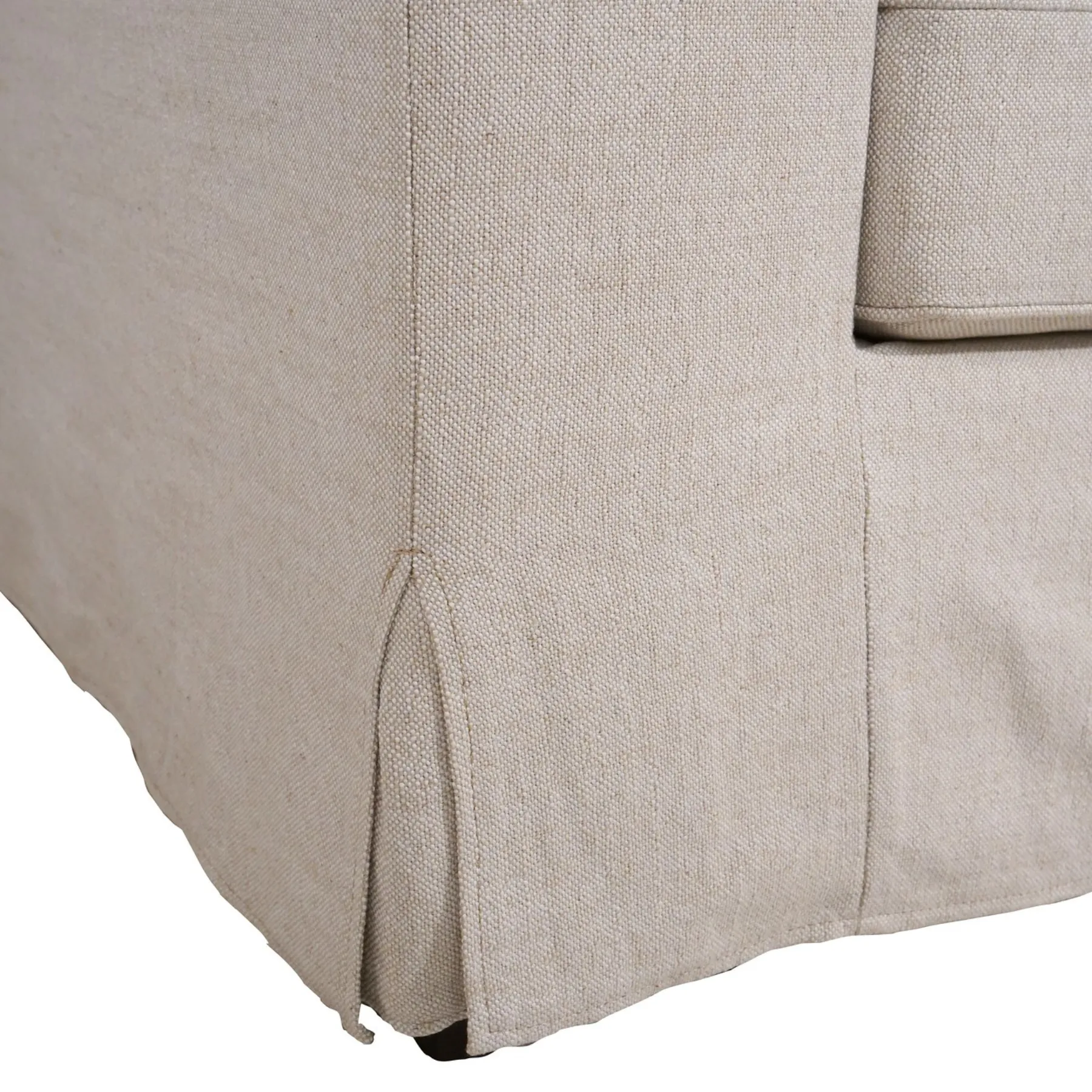 Denver 86" Natural Linen Slipcover Sofa