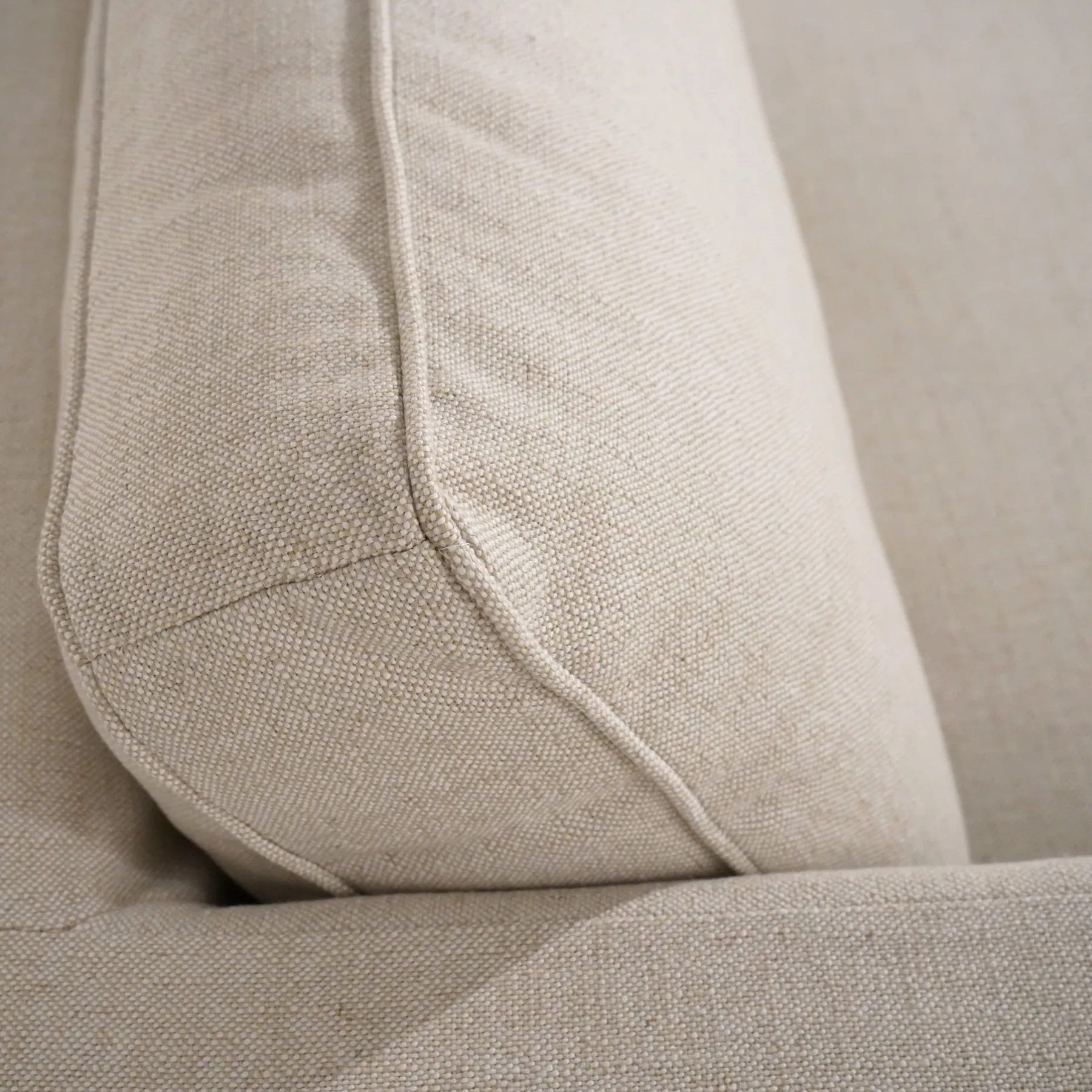 Denver 86" Natural Linen Slipcover Sofa