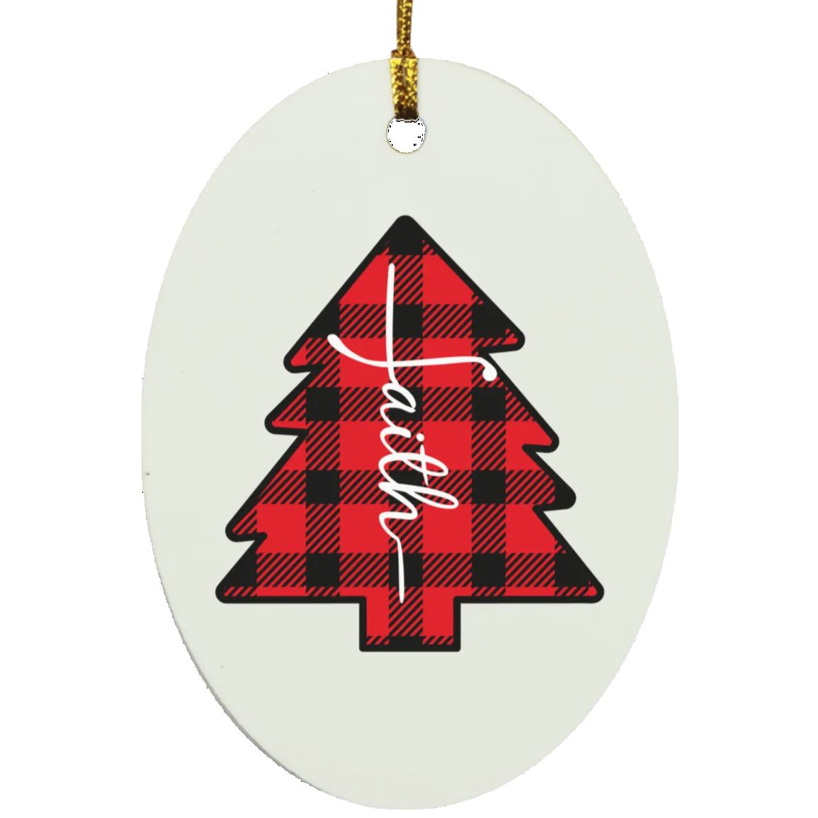 Faith Oval Ornament