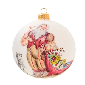 Father Christmas Hand Painted Bauble