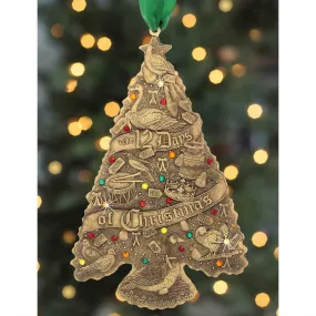 NEW! Oh Christmas Tree Ornament- 12 Days of Christmas (Bronze) by Wendell August Made in USA  21404236CR