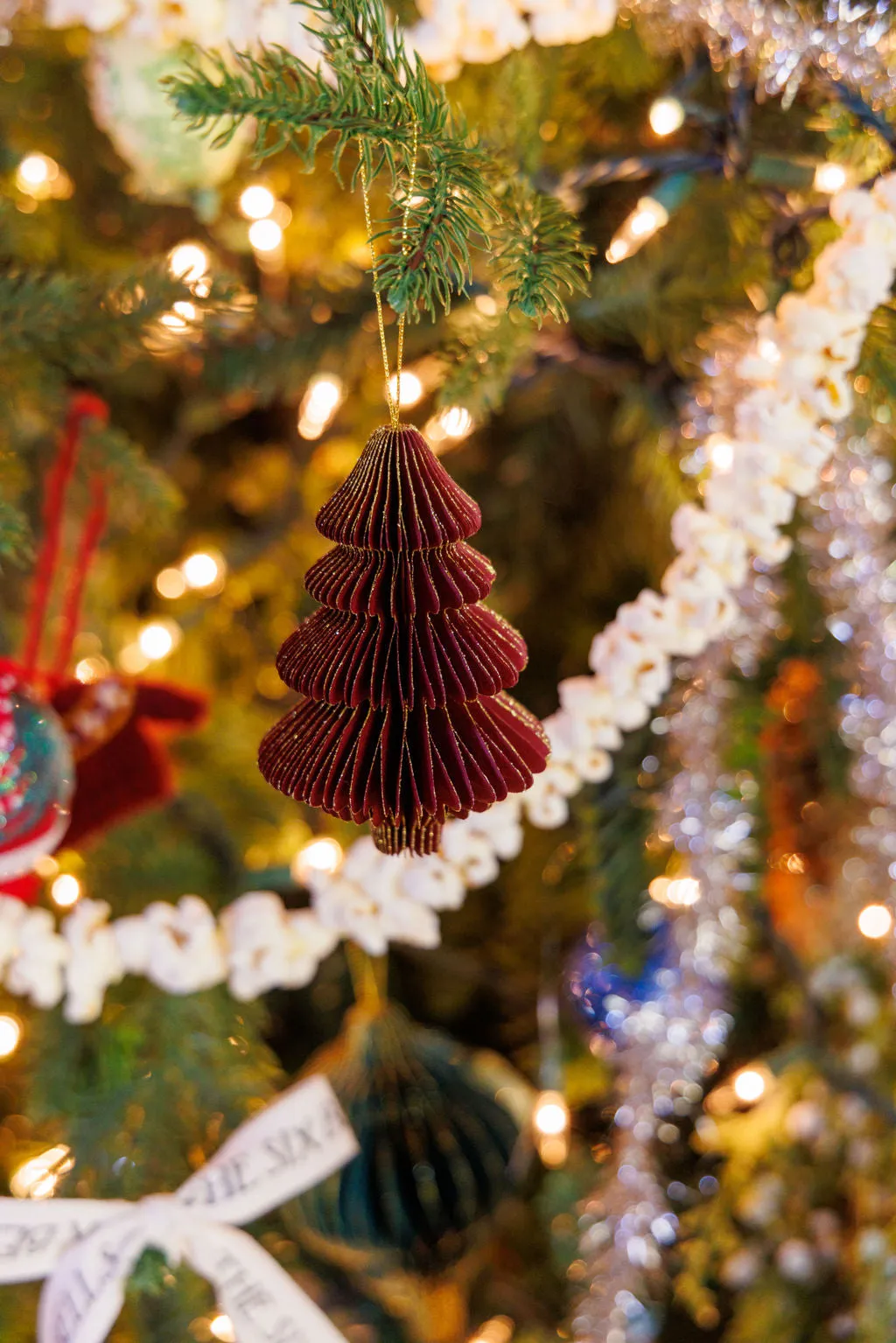 Paper Christmas Tree Ornament Trio