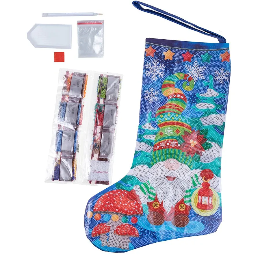 "A Gonky Christmas" Crystal Art Christmas Stocking