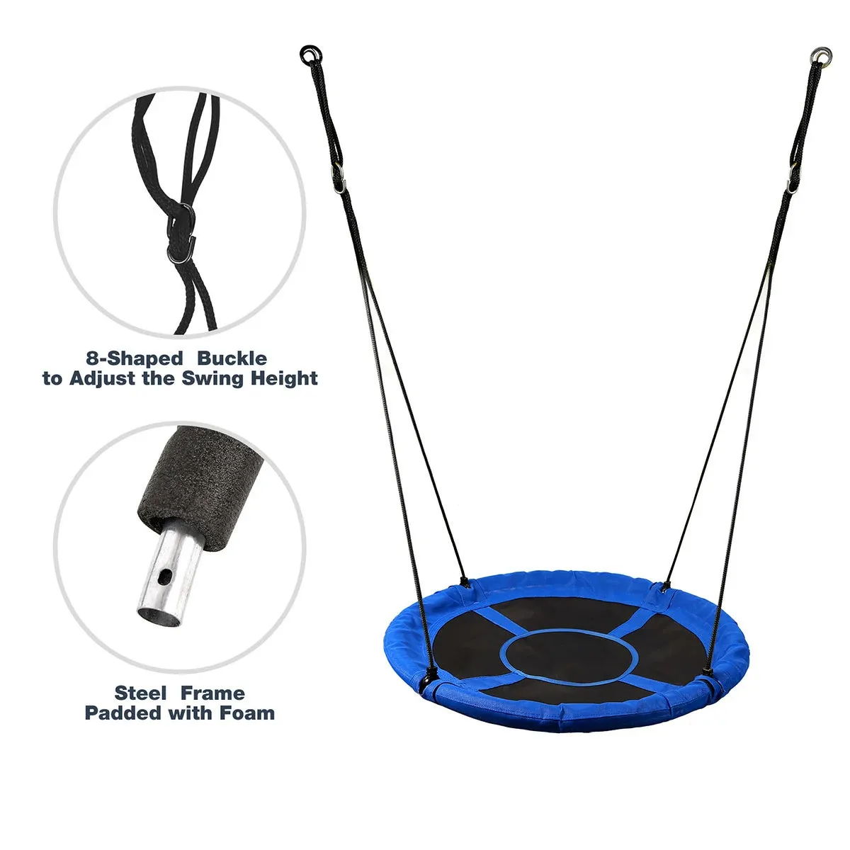 Round Saucer Swing for Kids Outdoor 40"/43"