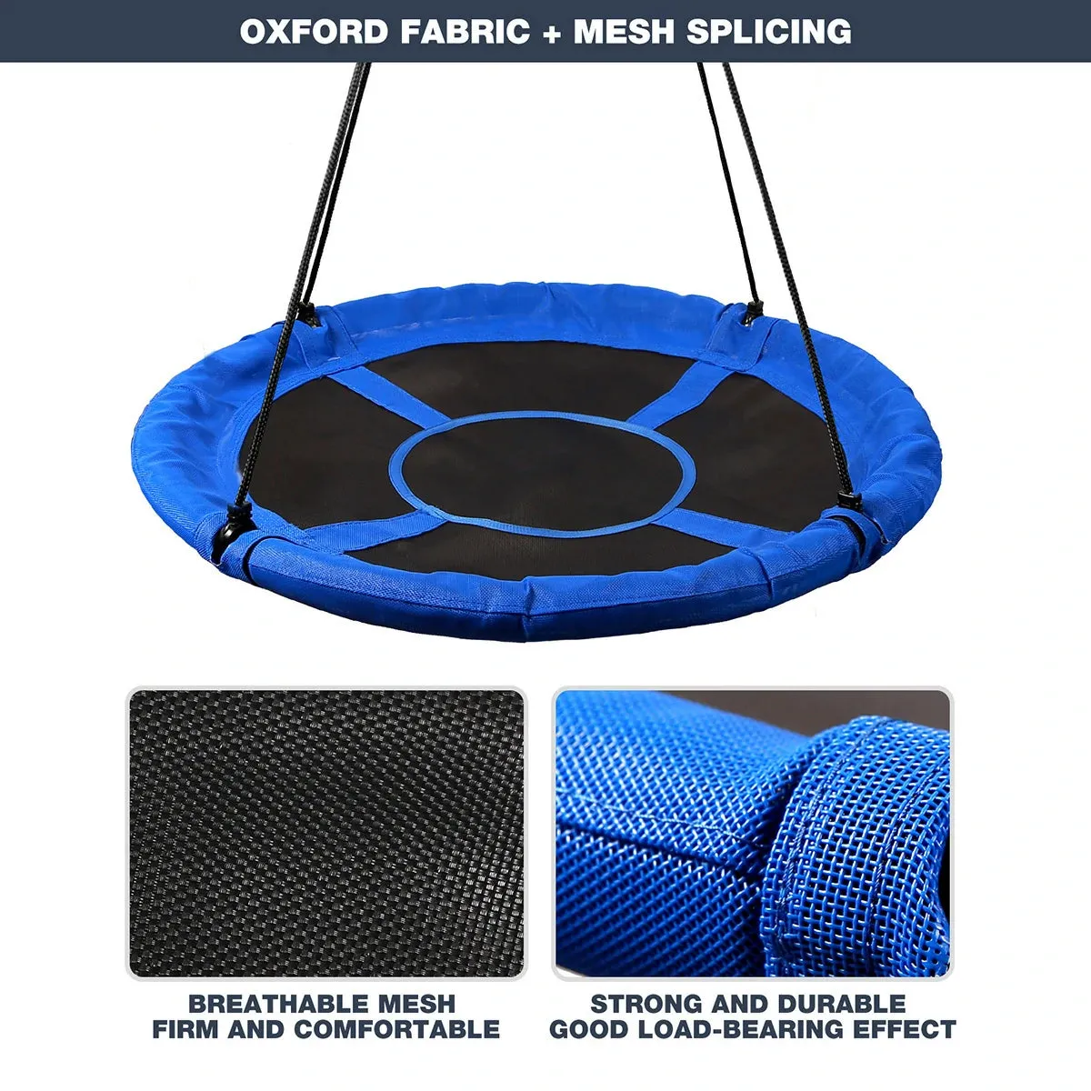 Round Saucer Swing for Kids Outdoor 40"/43"