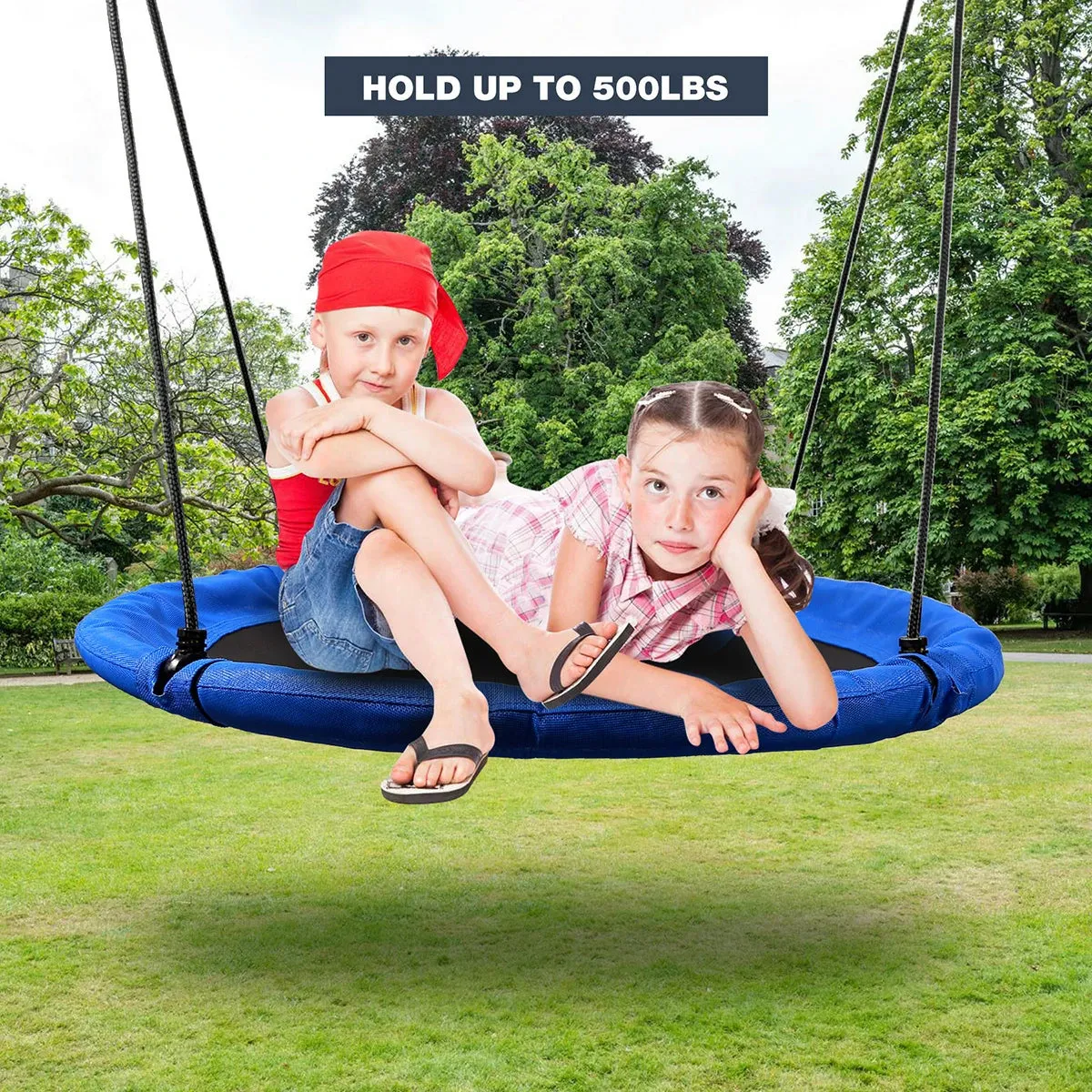 Round Saucer Swing for Kids Outdoor 40"/43"