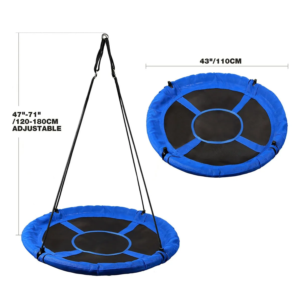 Round Saucer Swing for Kids Outdoor 40"/43"