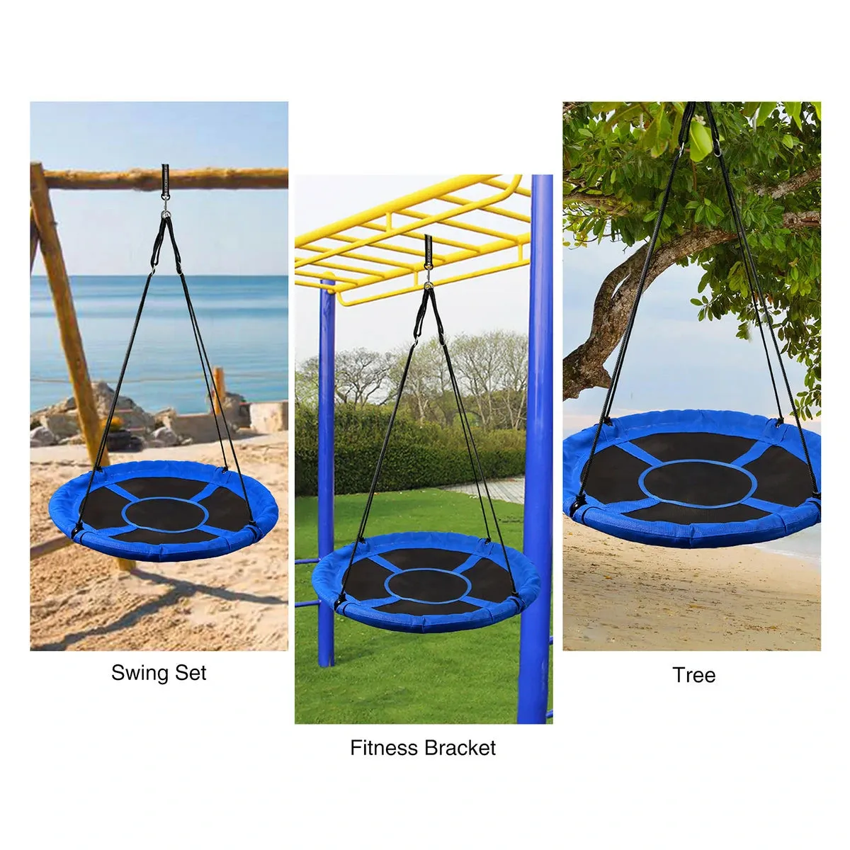 Round Saucer Swing for Kids Outdoor 40"/43"