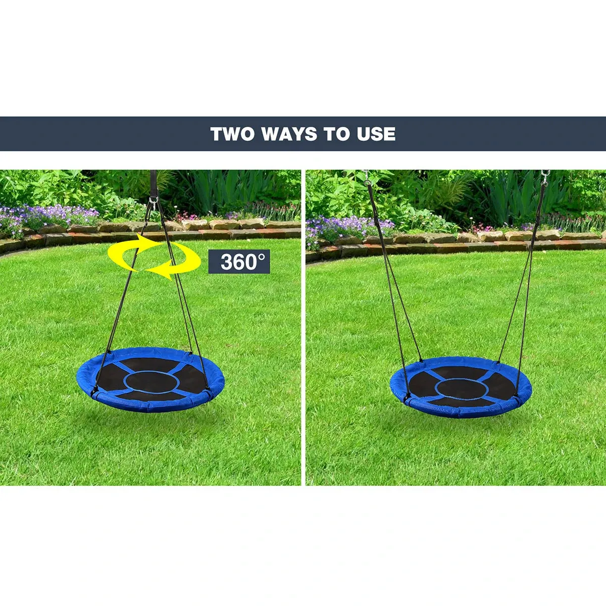 Round Saucer Swing for Kids Outdoor 40"/43"