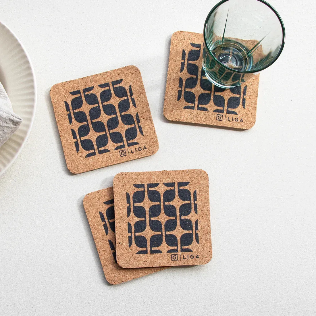 Set of 4 Coasters Hornsea Geometric