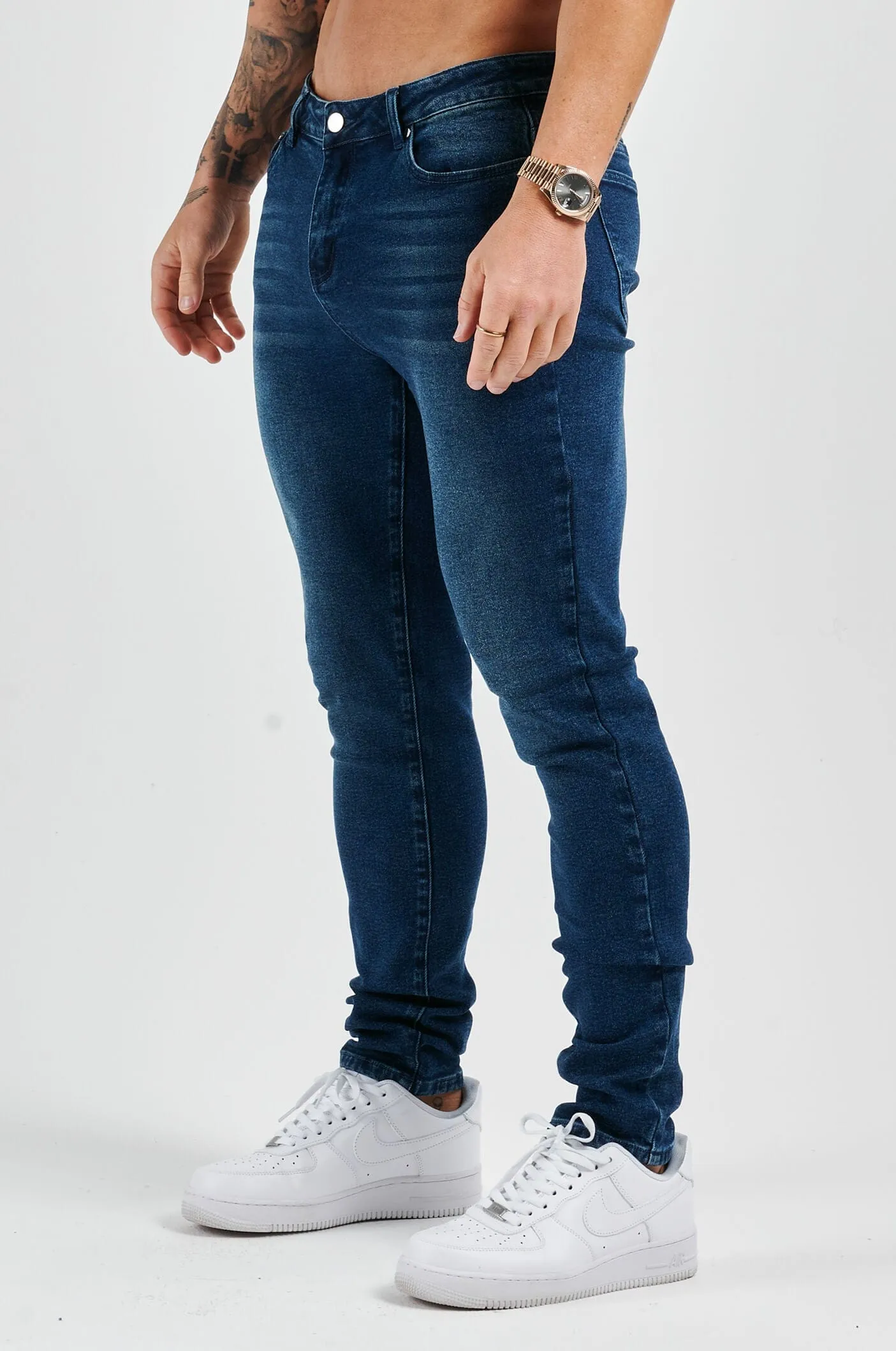 SLIM FIT JEANS 2.0 - DARK INDIGO FADED