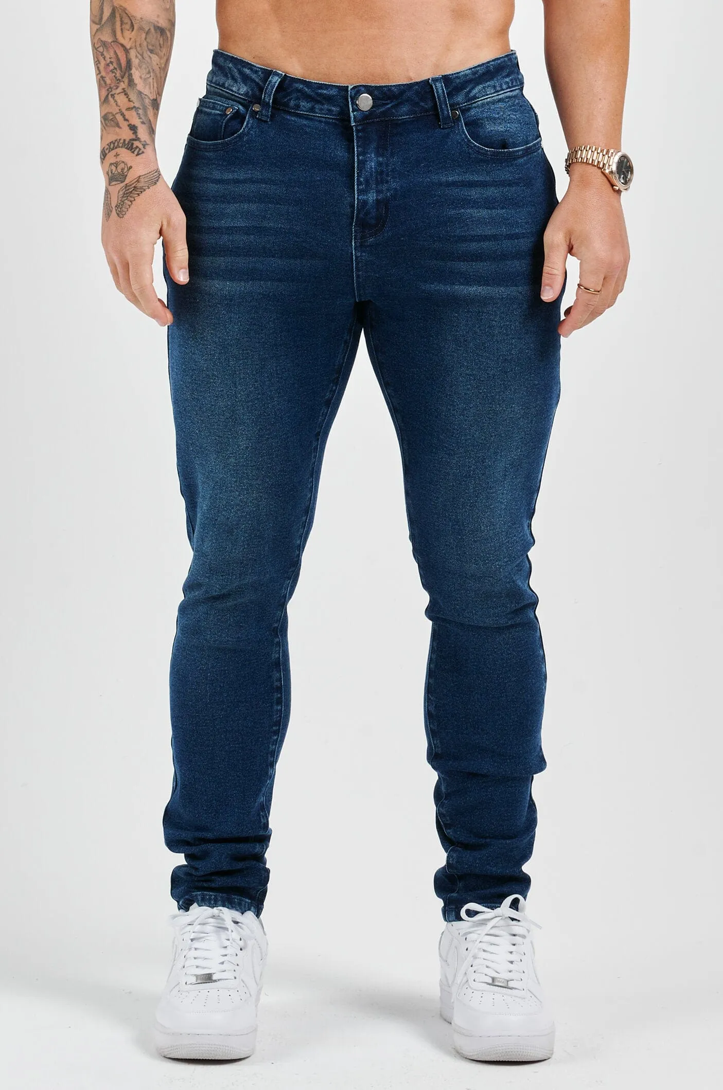 SLIM FIT JEANS 2.0 - DARK INDIGO FADED