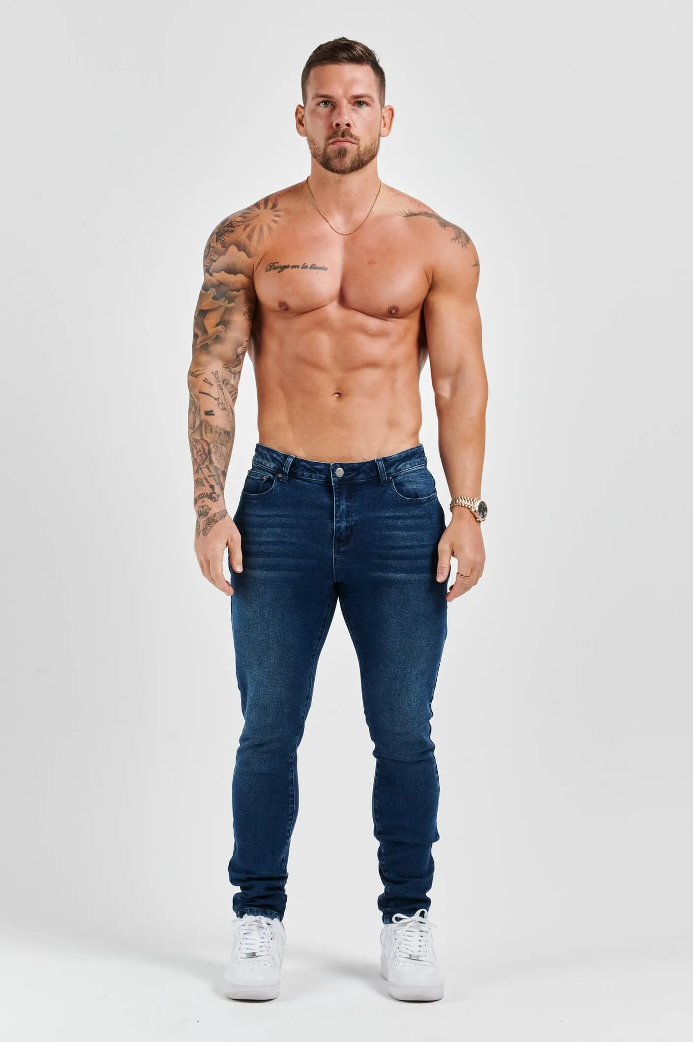 SLIM FIT JEANS 2.0 - DARK INDIGO FADED