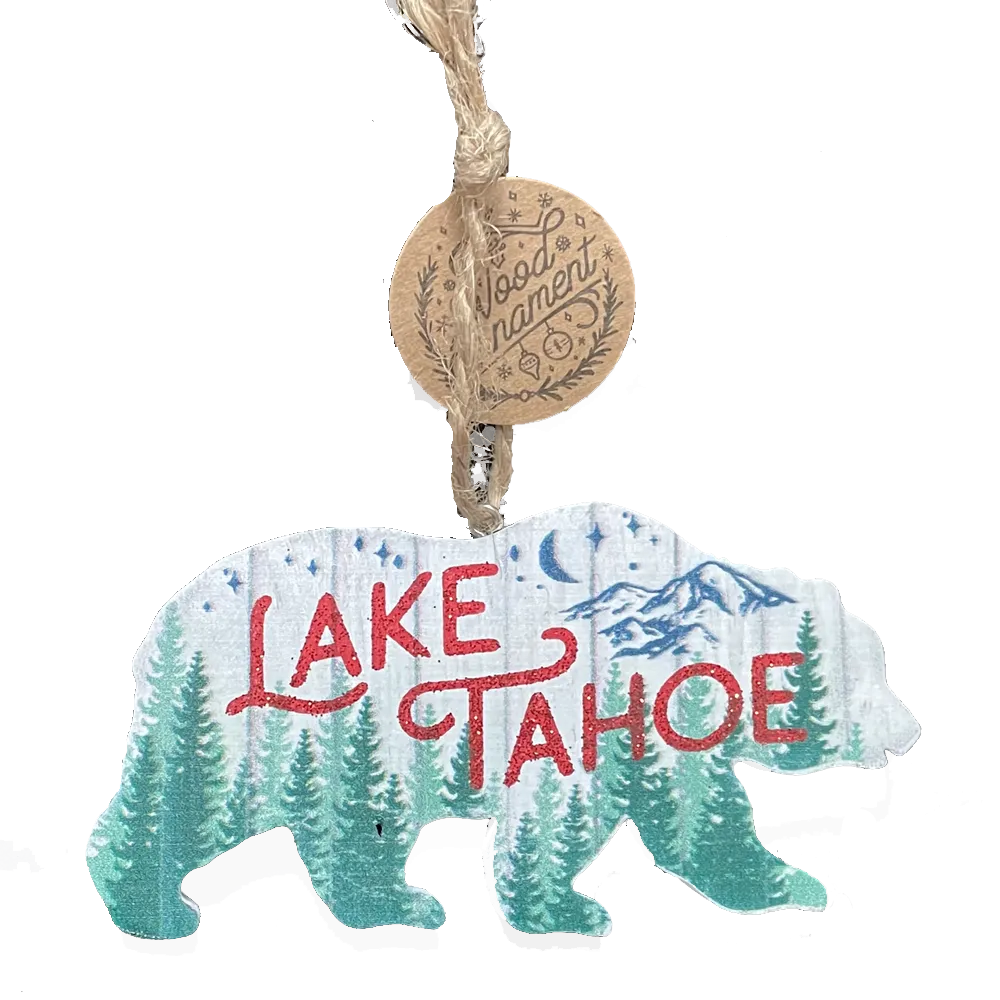 Souvenir Ornament Starry Night Bear Ornament, Lake Tahoe