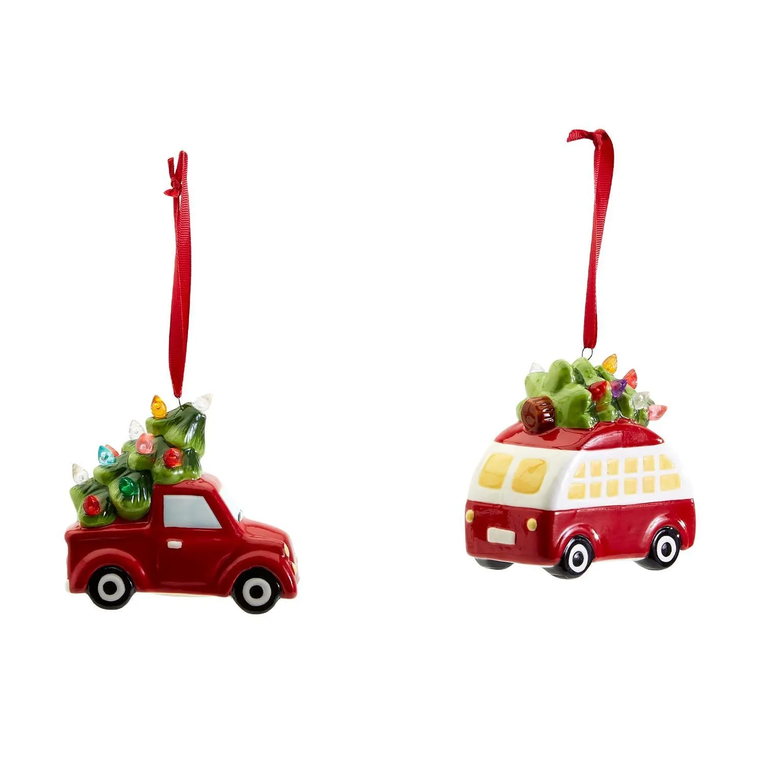 Two's Company Retro Light Up Truck or Camper Tree Ornament